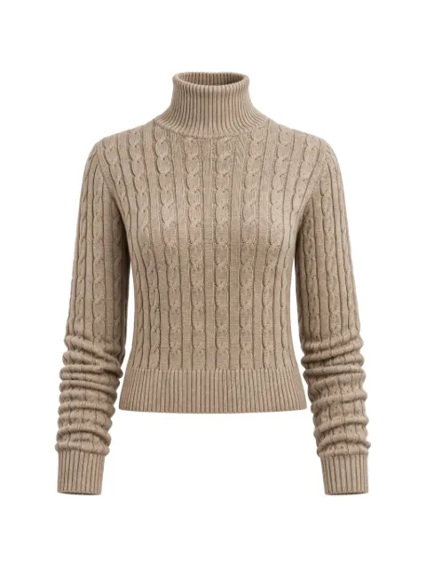 PATRICK ASSARAF cable-knit mock-neck sweater