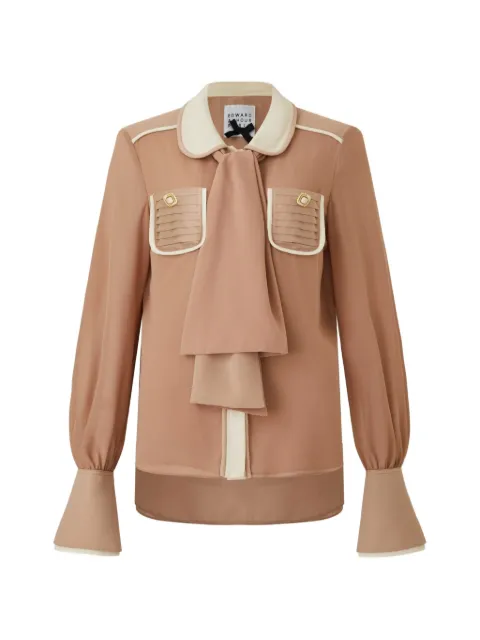 Edward Achour Paris round-collar pocketed blouse