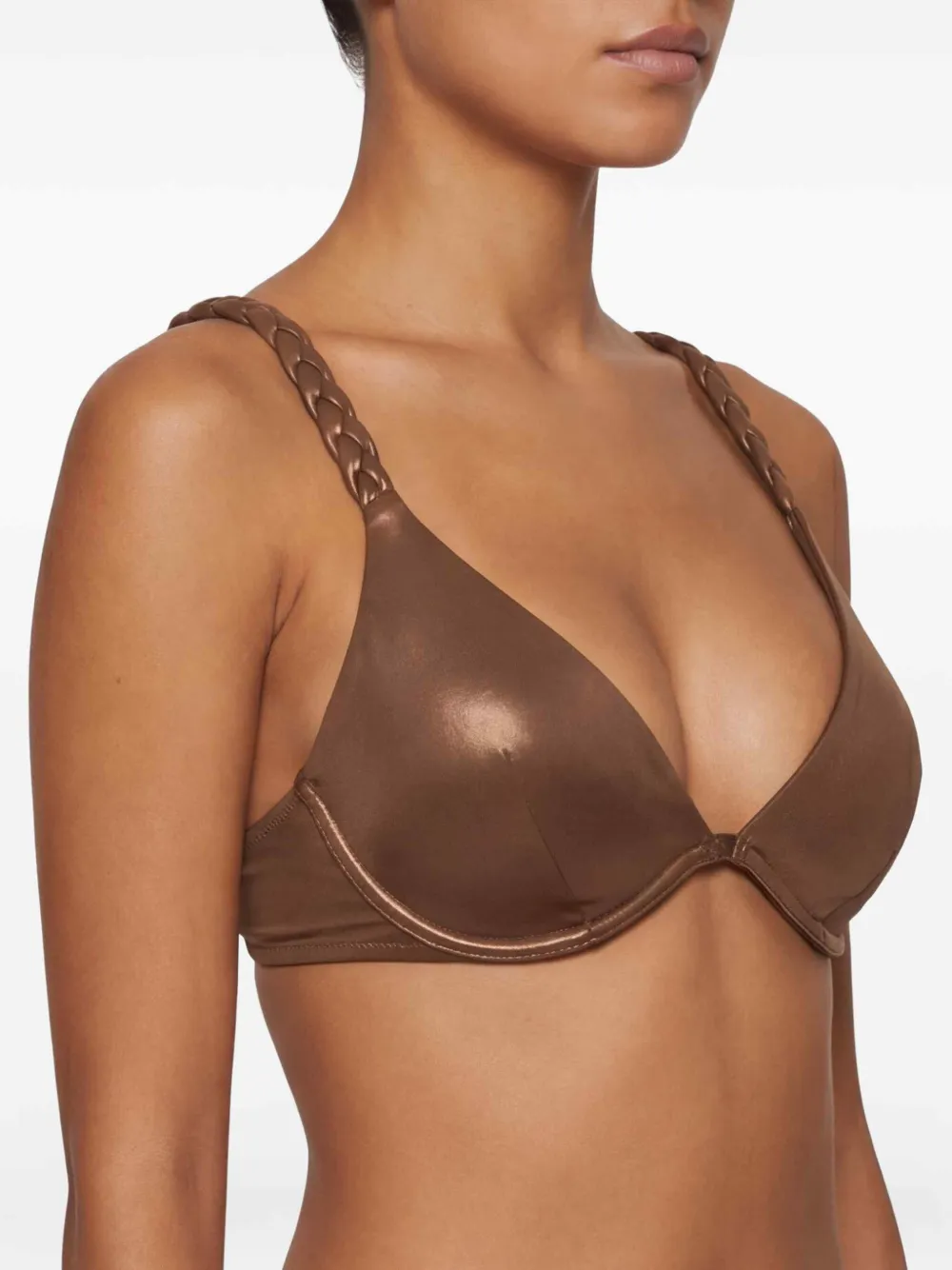 Chantelle Shaman gevlochten bikinitop met beugel Bruin