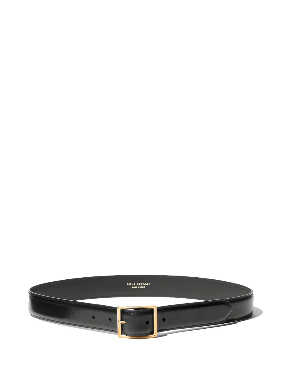 Nili Lotan Gabriele square-buckle belt - Nero