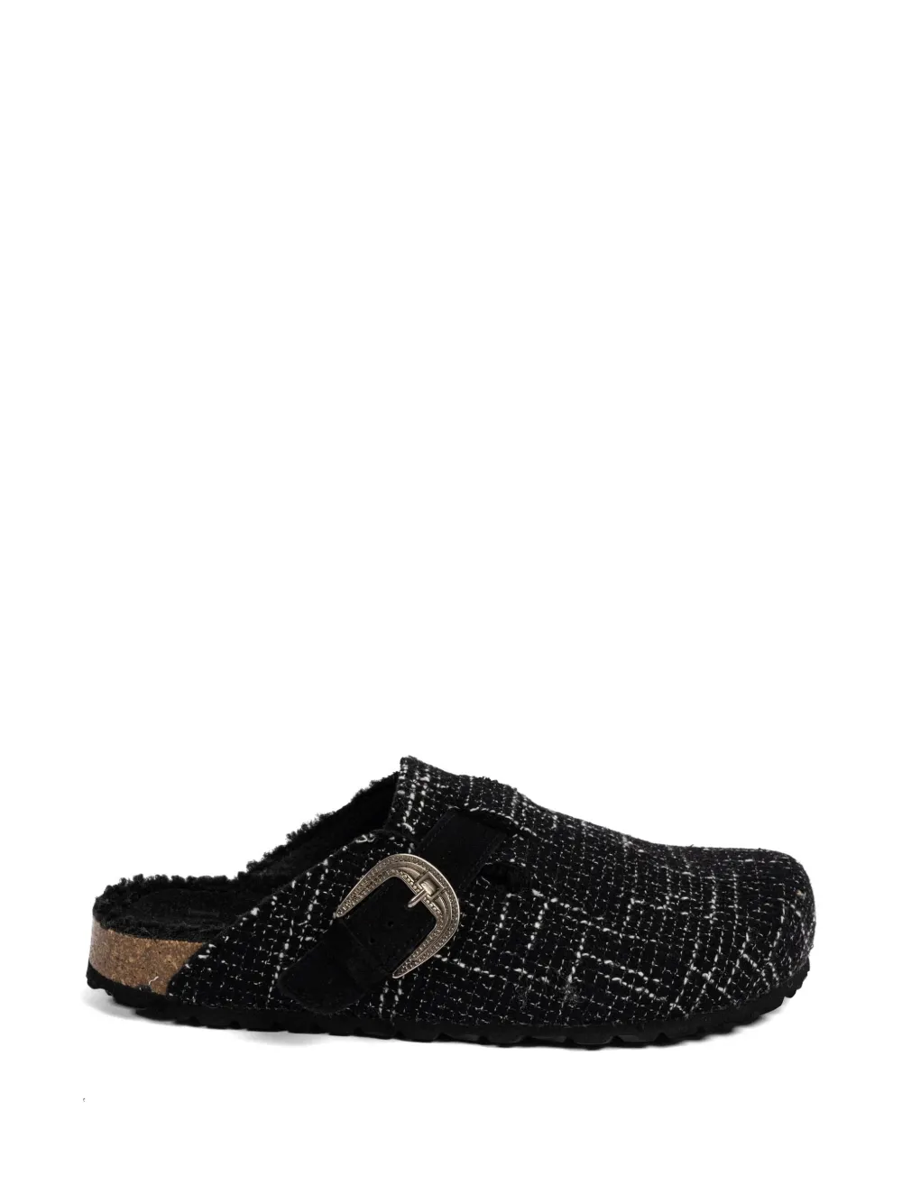 Faliero Sarti buckle pattern mules - Nero