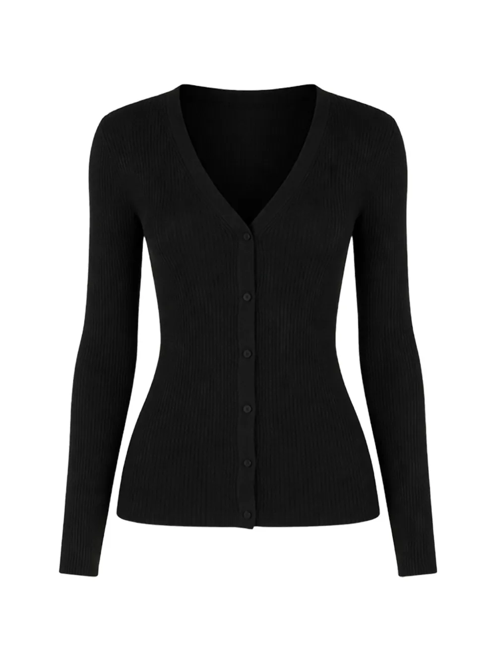 arch4 Halden V-neck buttoned cardigan - Nero