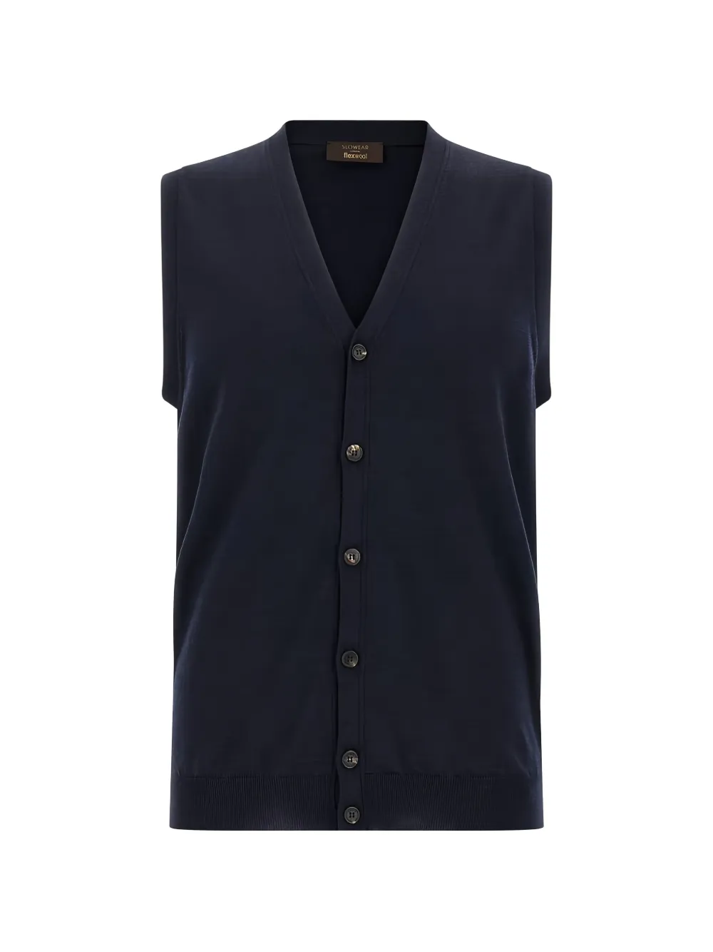 slowear button-front knitted vest - Blu