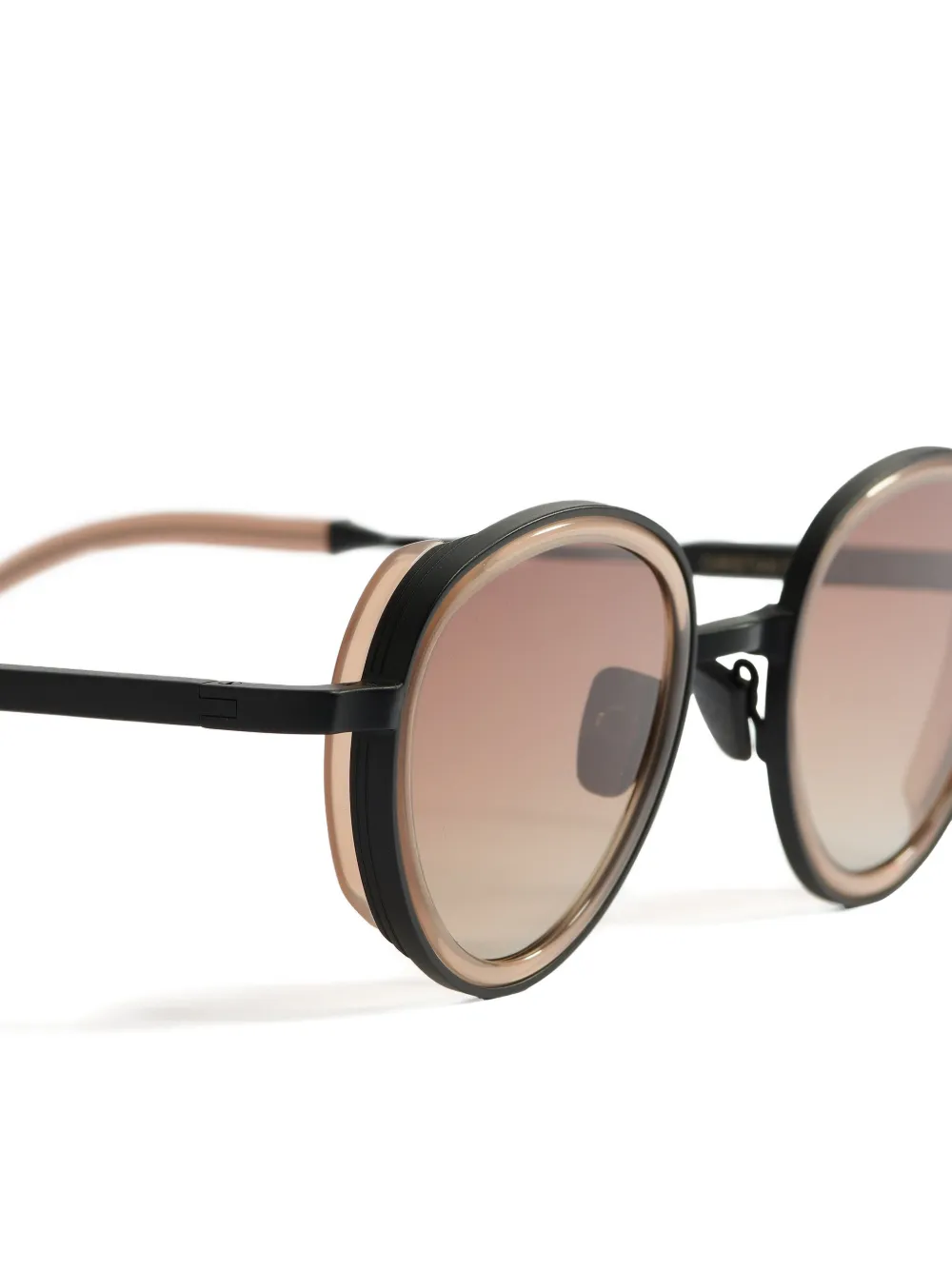  John Dalia Christian Round-frame Sunglasses - Black 