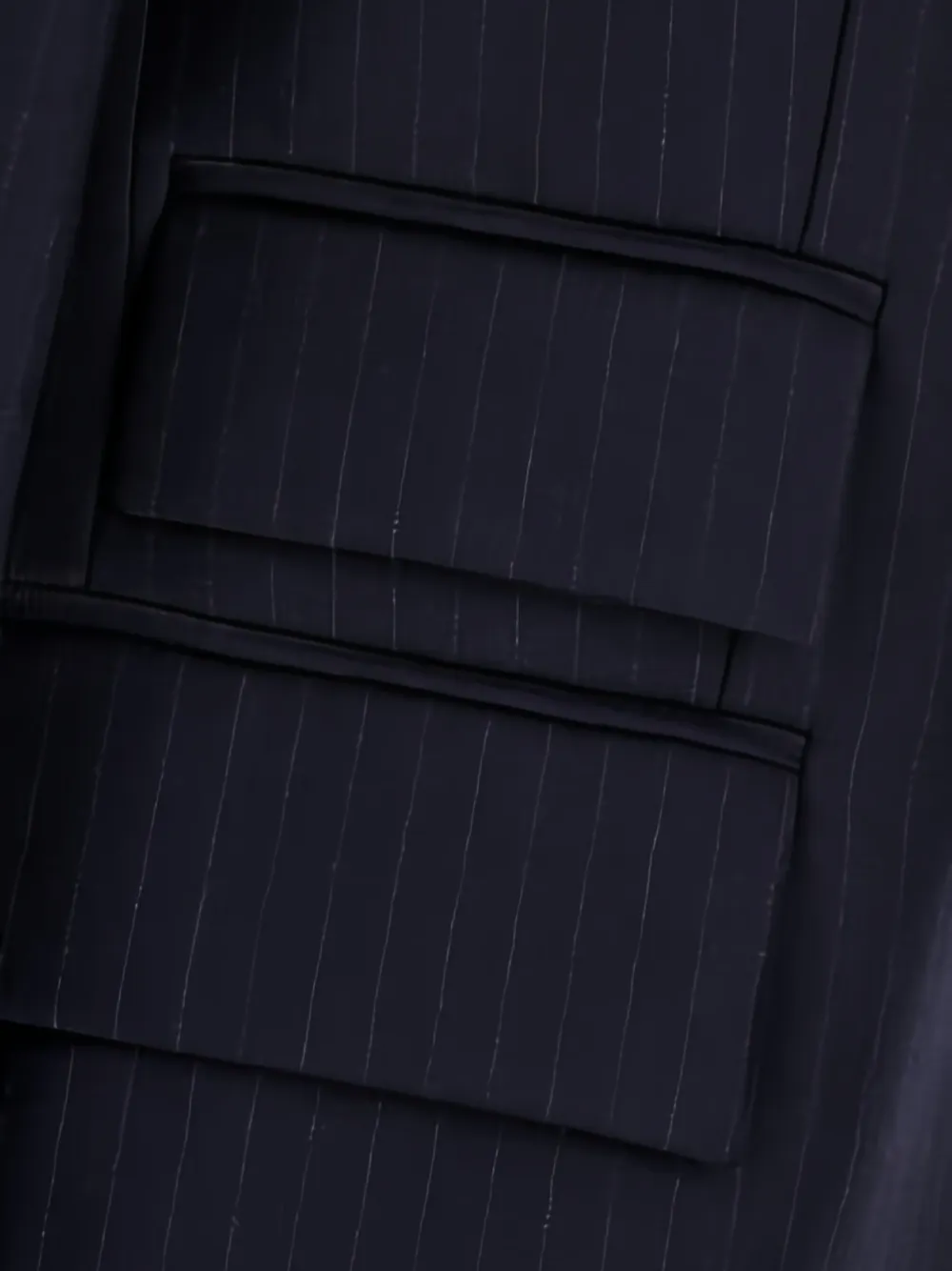  Max Mara Pinstripe Button Jacket - Blue 