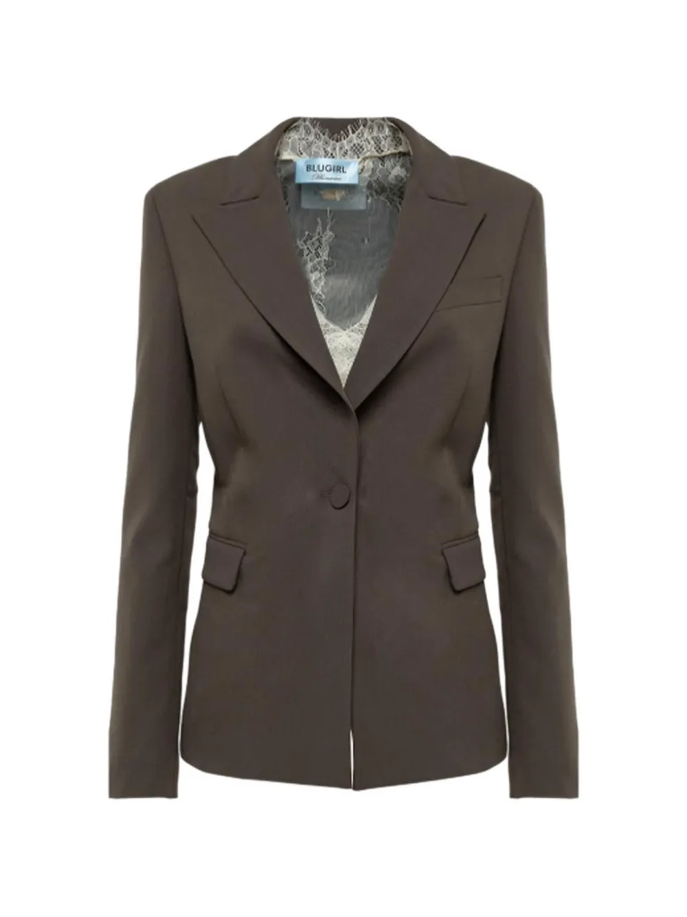 Blugirl notched lapels jacket - Marrone