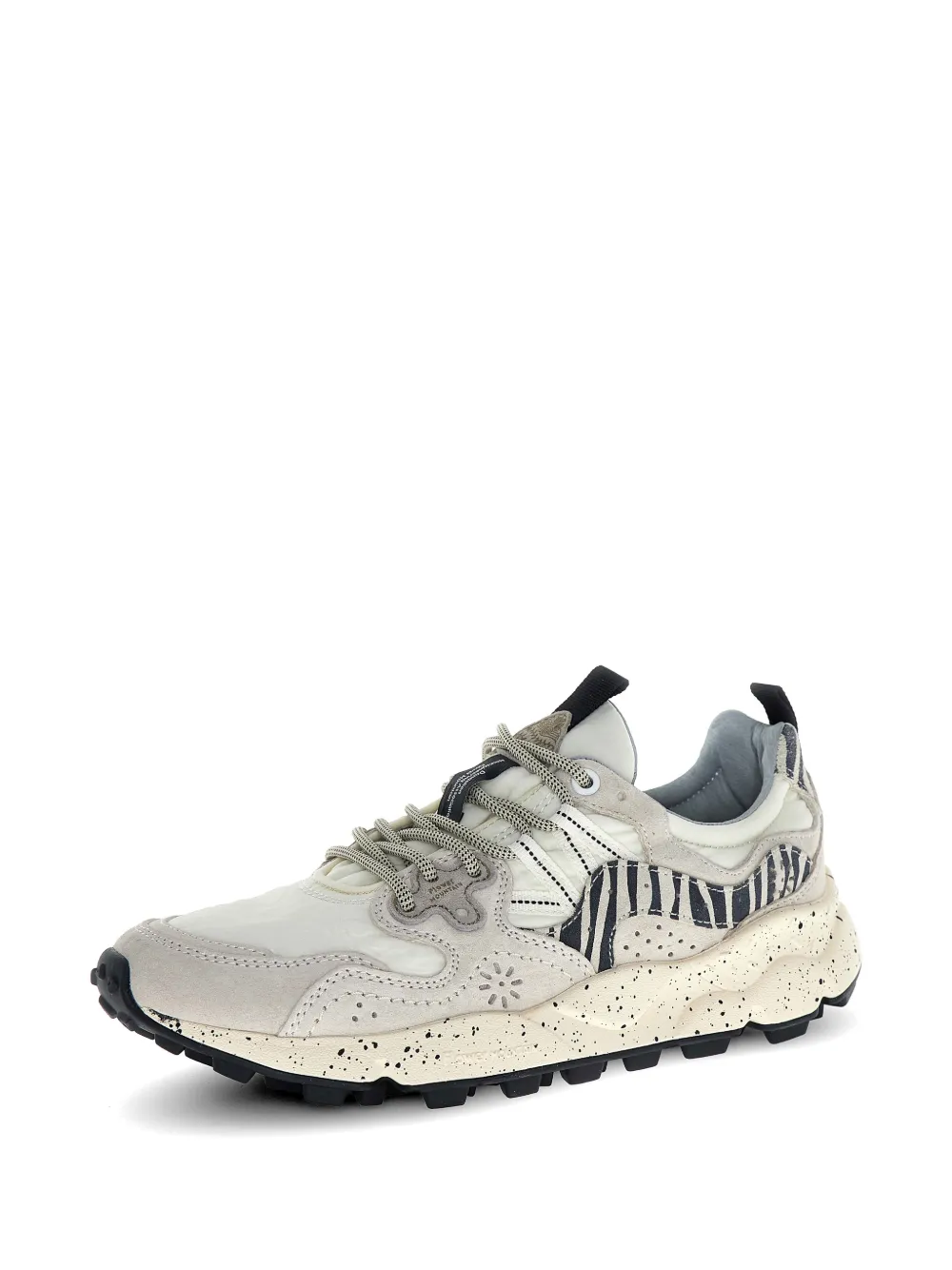 FLOWER MOUNTAIN Yamano 3 Uni sneakers met zebraprint Beige