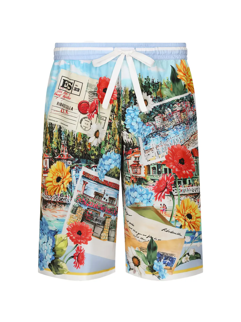 Dolce & Gabbana floral-print shorts - Blue