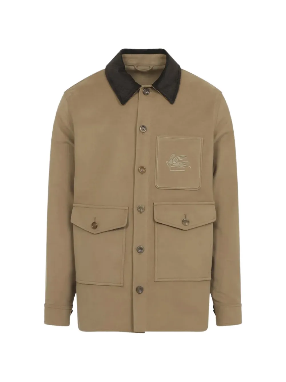 ETRO corduroy collar jacket - Toni neutri