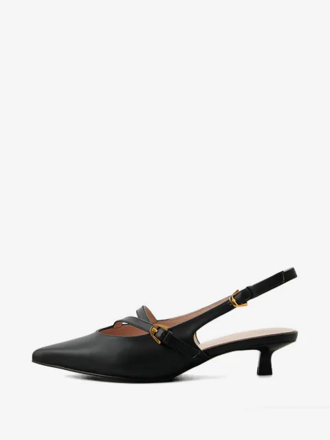 Coccinelle zapatillas con puntera en punta y tira trasera