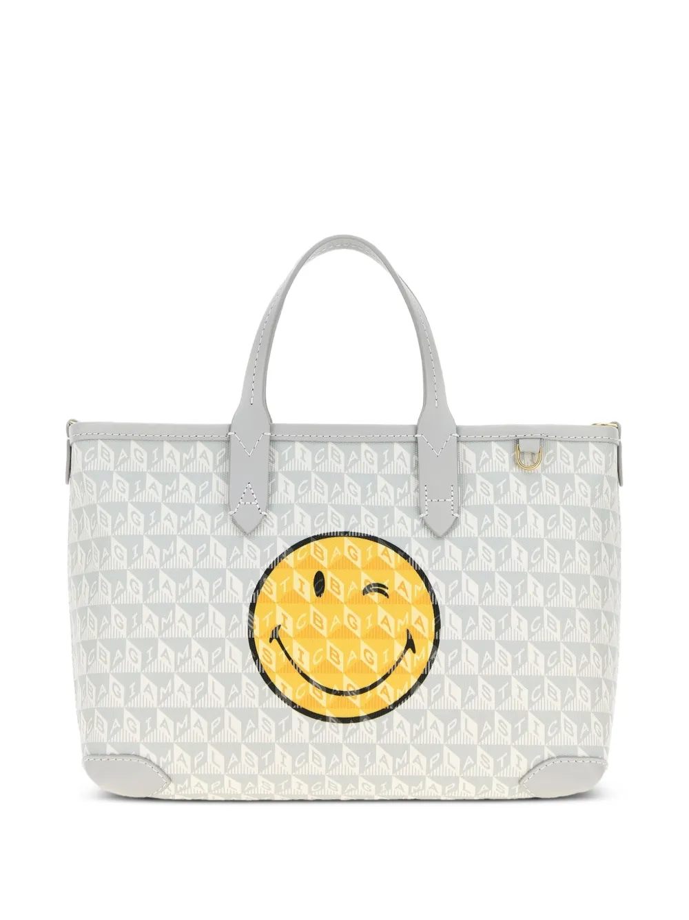 Anya Hindmarch smiley-graphic tote bag - Grey