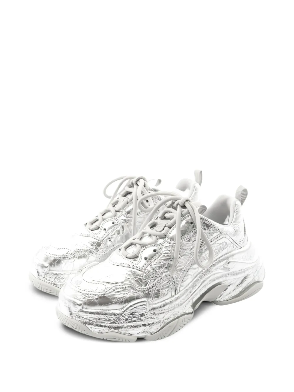Balenciaga Pre-Owned Sneakers Triple S in pelle anni 2020 - Argento