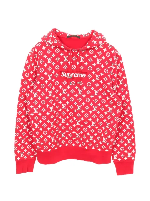 Louis Vuitton Pre-Owned  x Supreme 2000s box logo cotton pullover hoodie