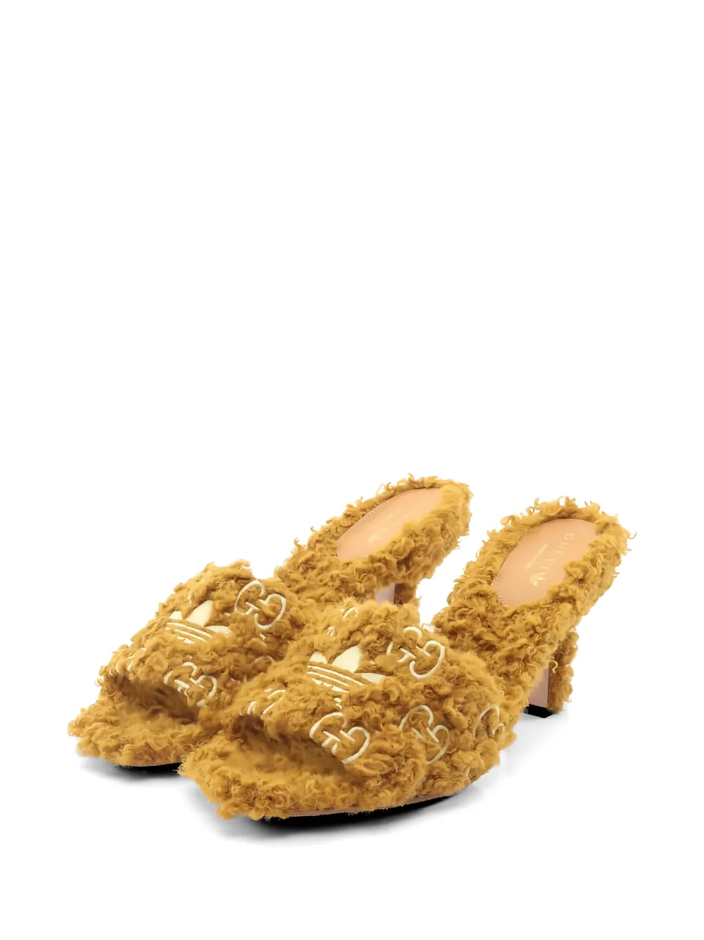 Pre-owned Gucci X Adidas Gg 2010s Heeled Sandals In Brown