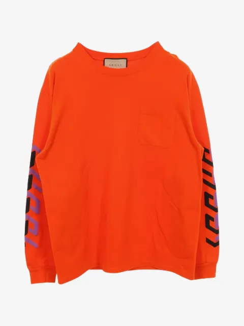 Gucci Pre-Owned 10s mirror print long-sleeved T-shirt