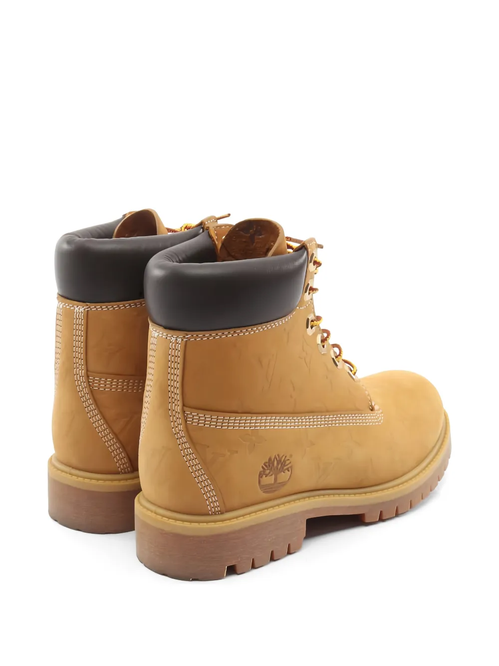  Louis Vuitton Pre-owned X Timberland 20224 6-inch Embossed Leather Boots - Neutrals 