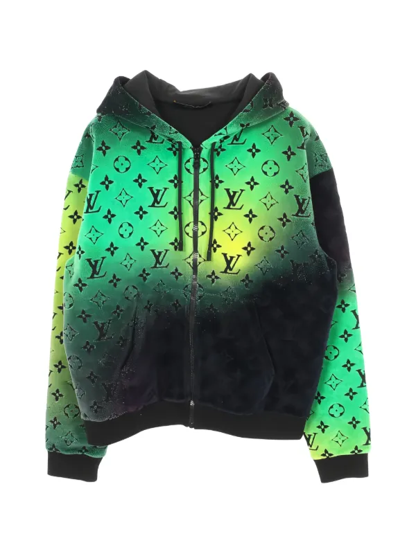 Louis Vuitton Pre-Owned 2010s Monogram Velvet zip-up Hoodie