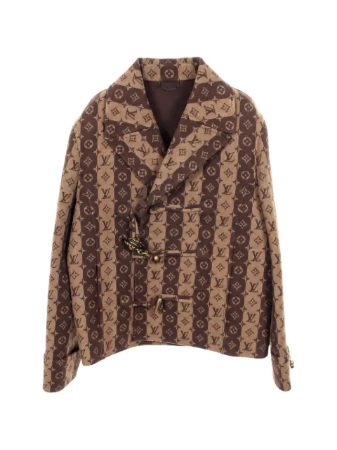 Louis Vuitton Pre-Owned Wollen jas met monogram