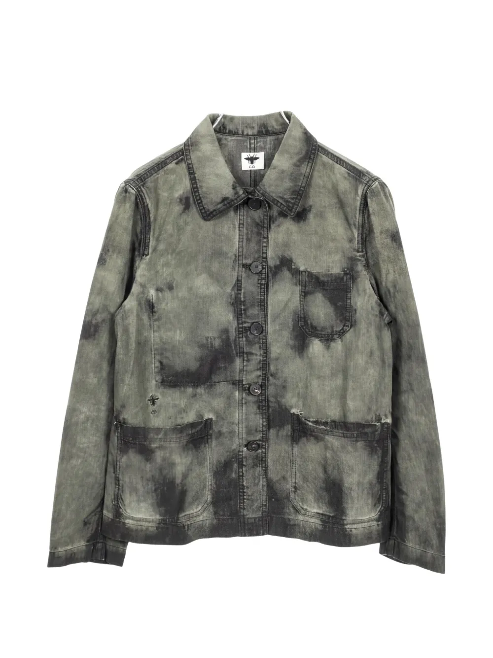 Christian Dior Pre-Owned 00s bee embroidery shirt - Green