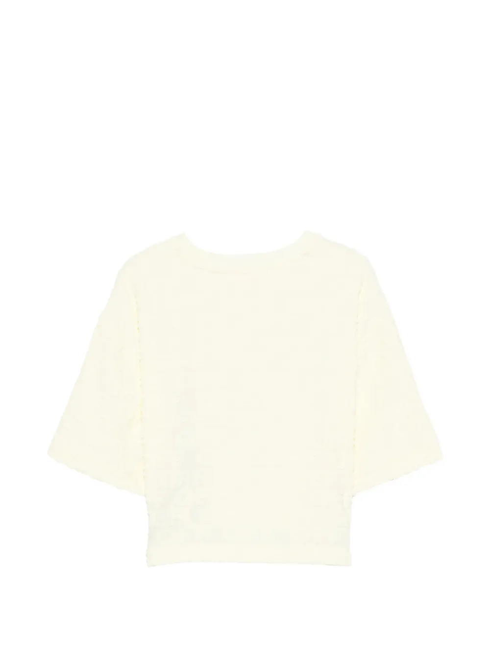  Off-white Kids Textured Crop Top - Yellow 