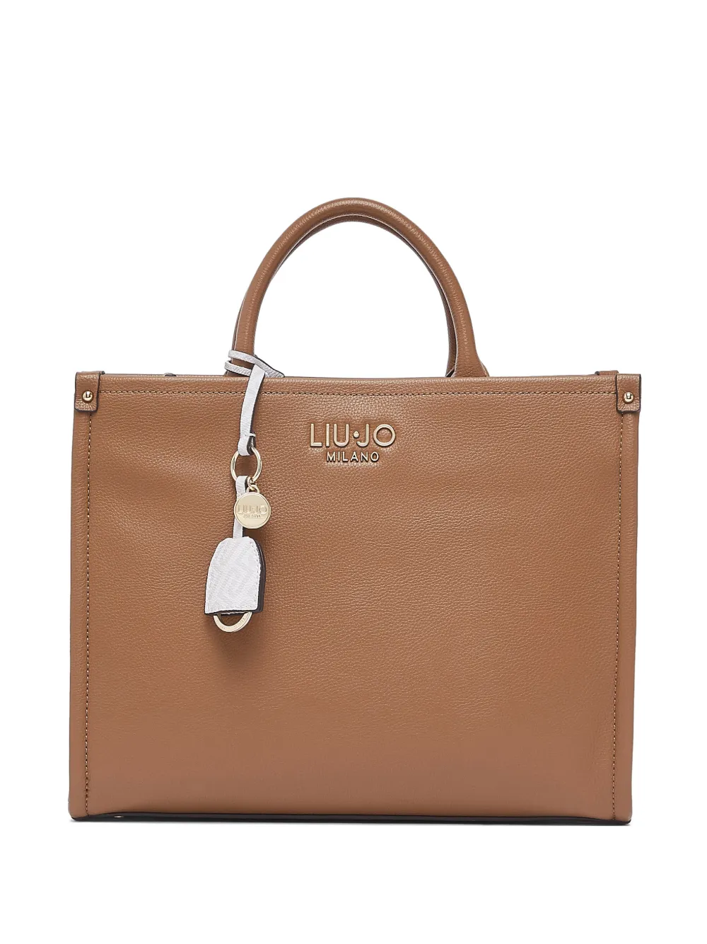LIU JO charm-detail tote bag - Marrone