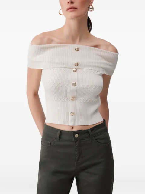 LIU JO top con cuello bardot