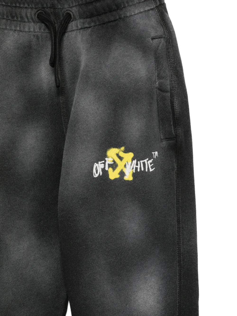  Off-white Kids Drawstring Track Pants - Grey 