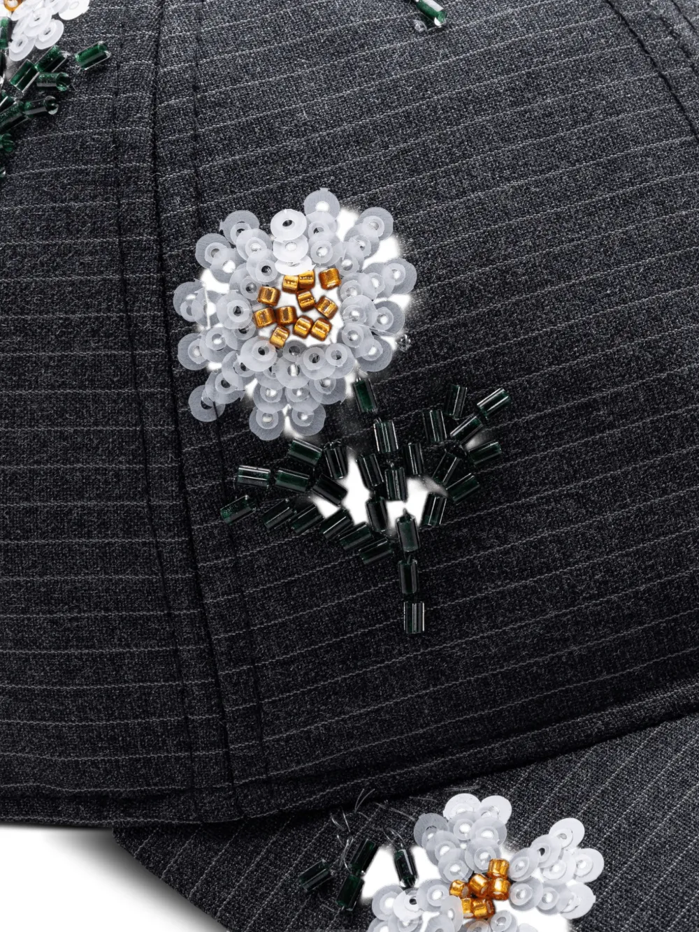  Honor The Gift Beaded-embellishment Baseball Cap - Grey 