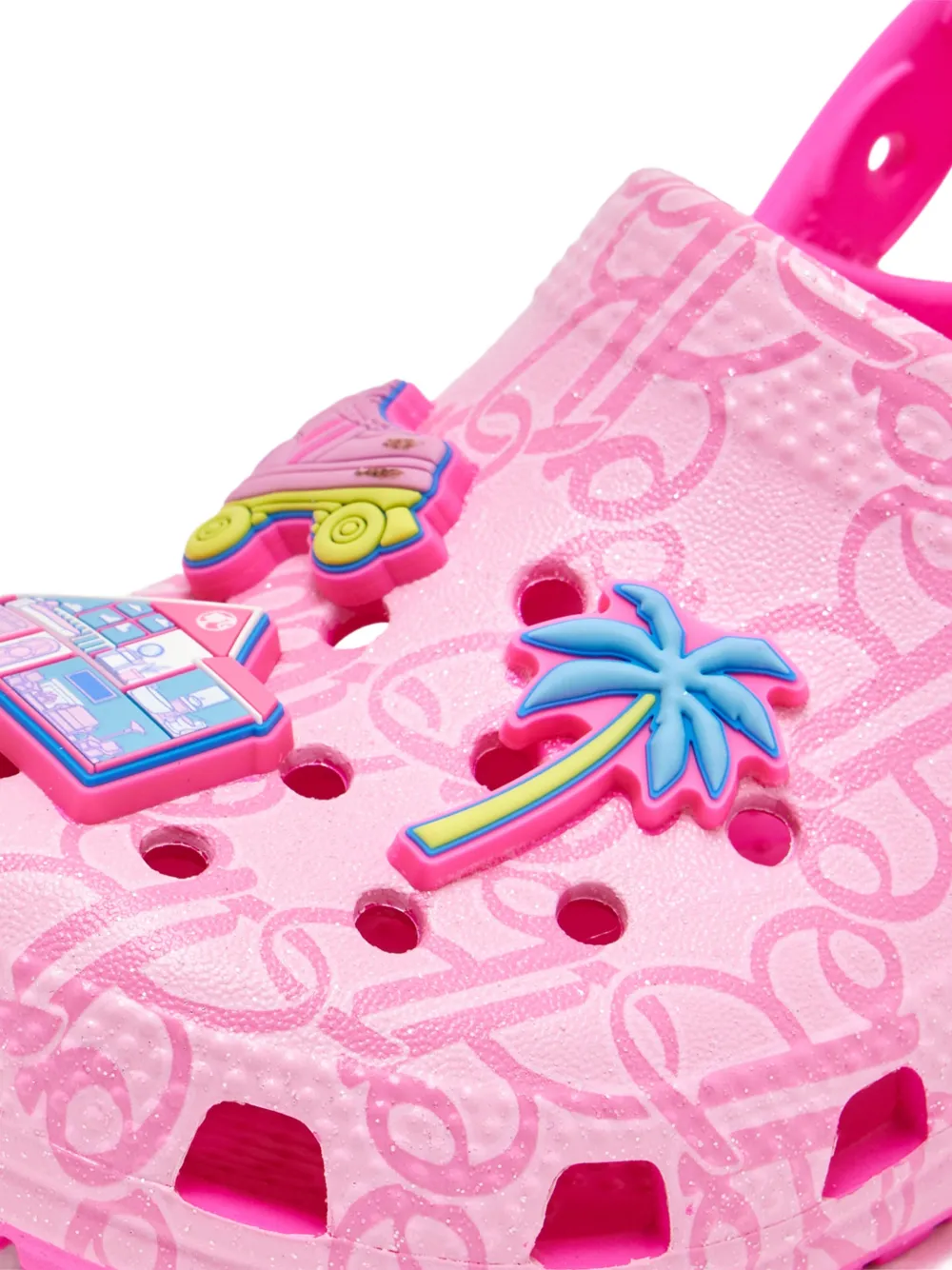 Crocs Kids x Barbie Classic klompen met monogramprint Roze