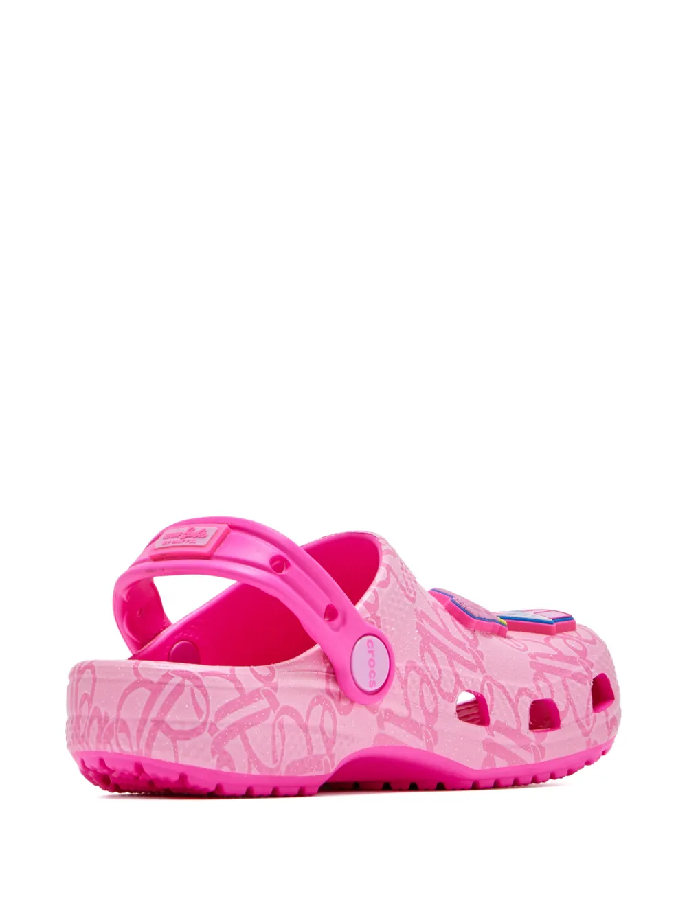  Crocs Kids X Barbie Classic Monogram-print Clogs - Pink 