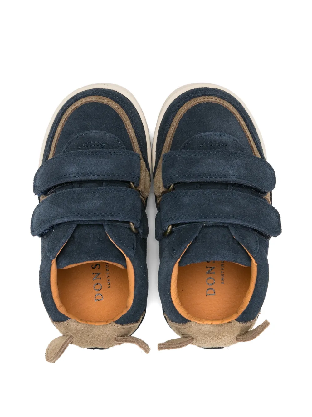 Donsje hook-and-loop suede sneakers Blauw