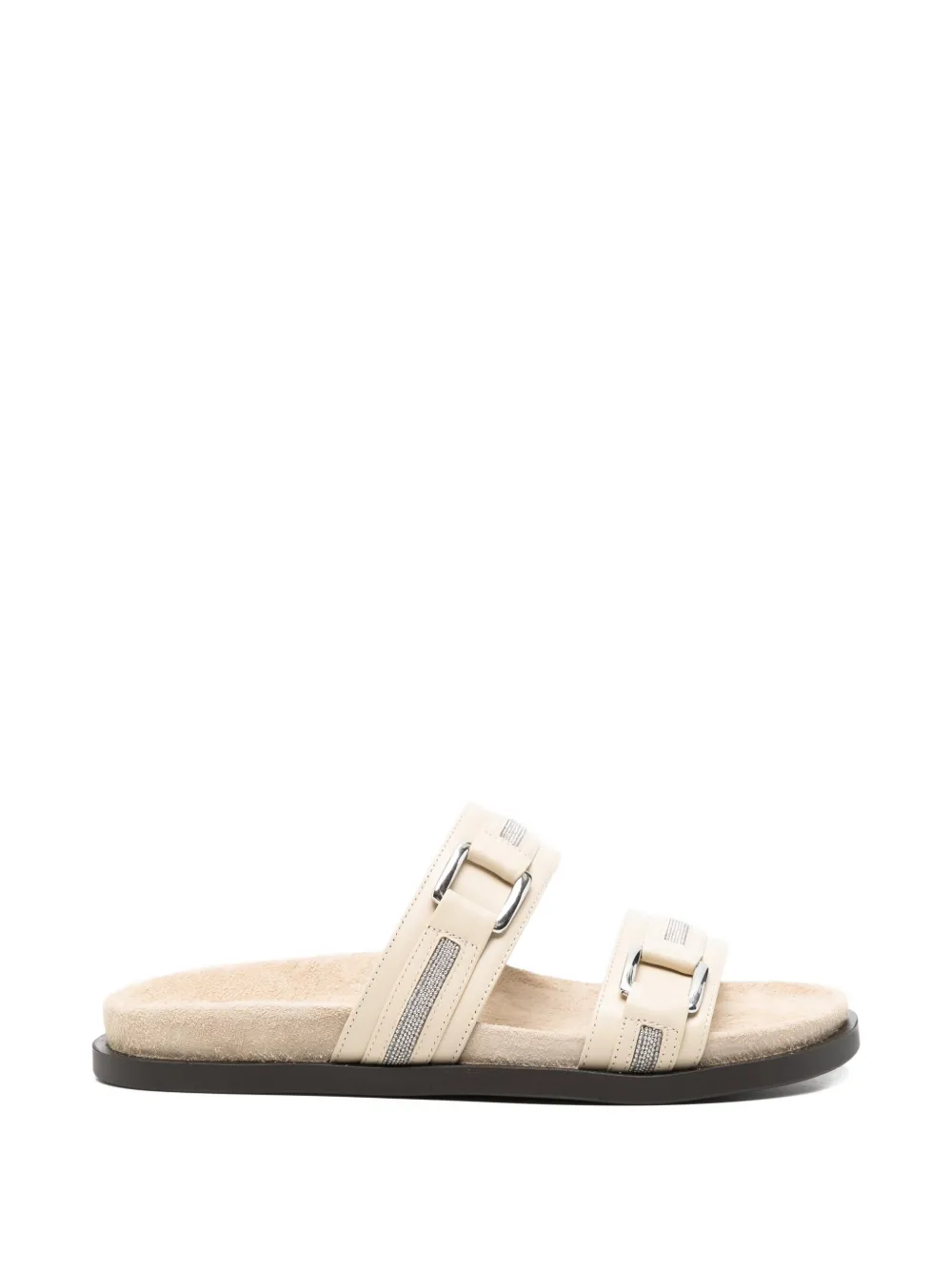 Peserico Sandalen verfraaid met kralen Beige