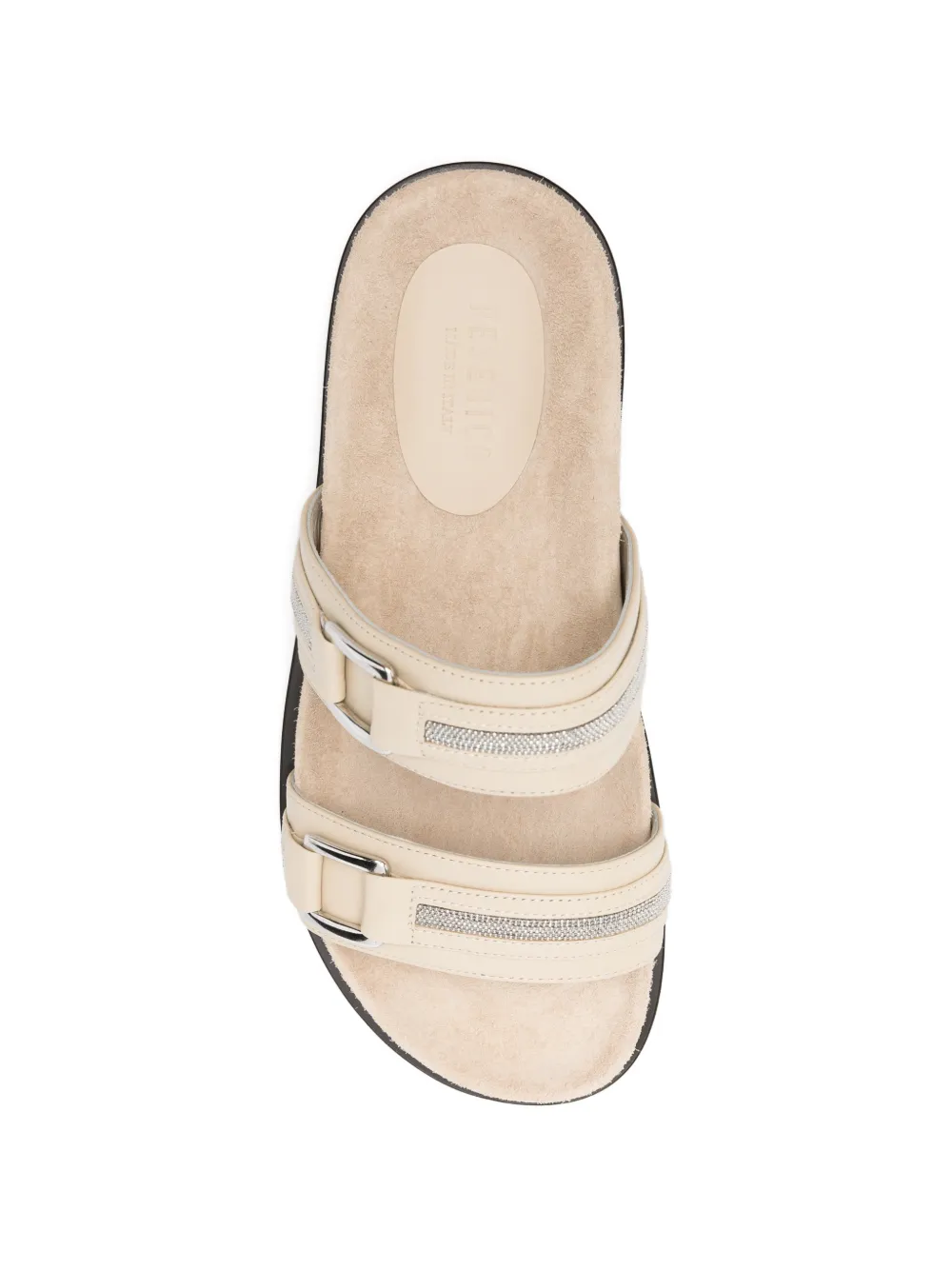 Peserico Sandalen verfraaid met kralen Beige