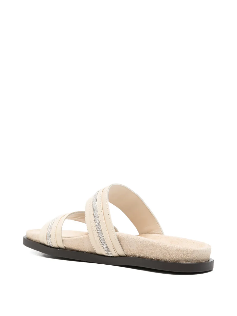 Peserico Sandalen verfraaid met kralen Beige