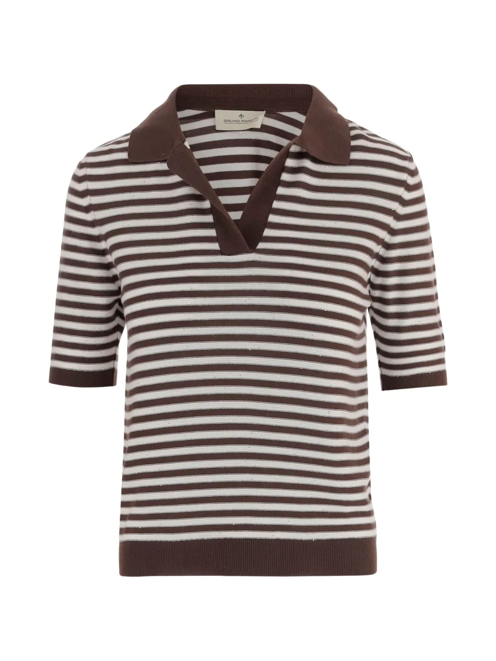 Bruno Manetti striped T-shirt - Marrone