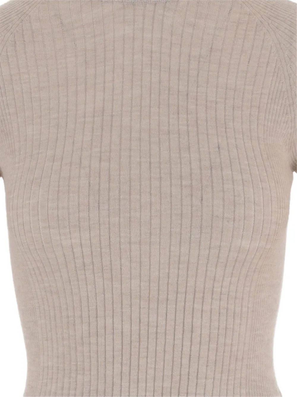  Sa Su Phi Short-sleeved Ribbed T-shirt - Neutrals 
