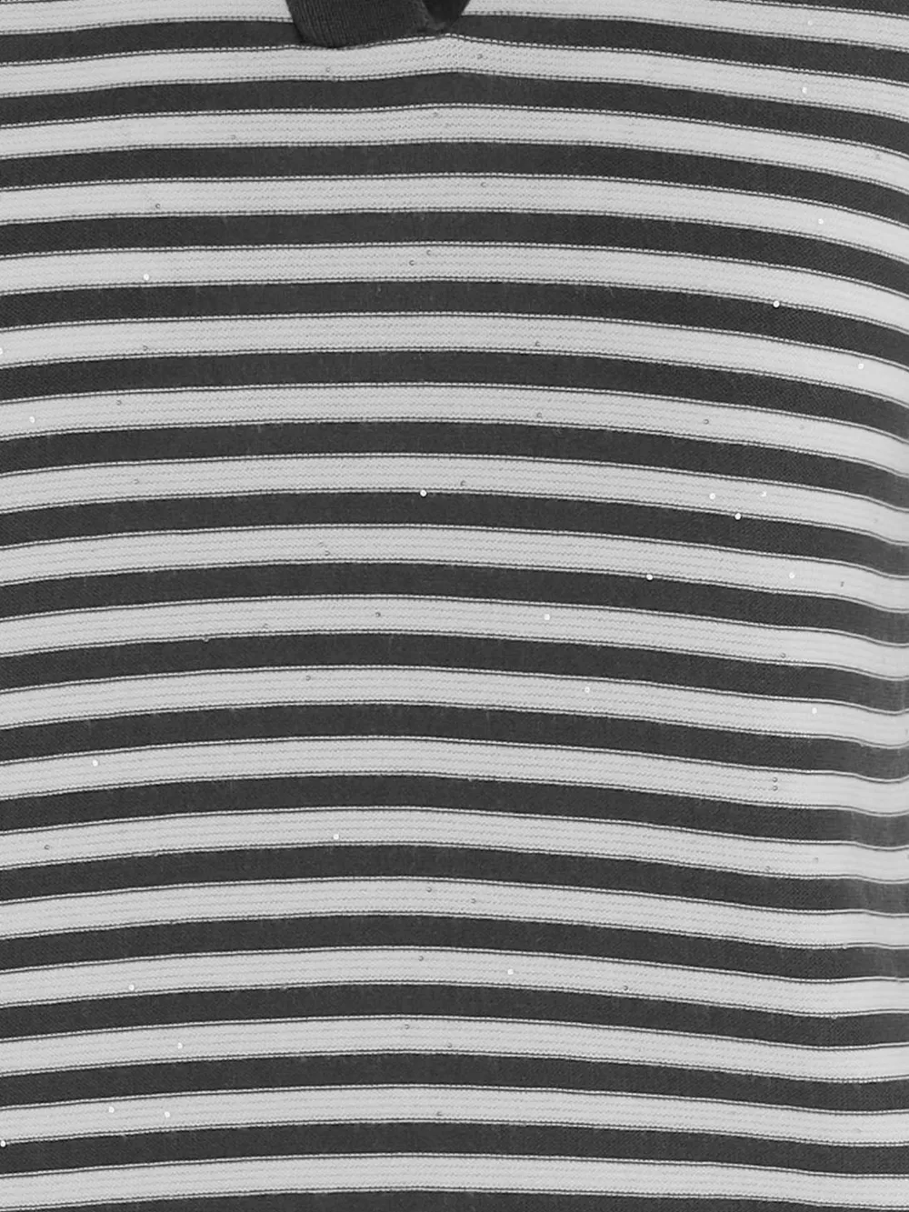  Bruno Manetti Striped-pattern Collared T-shirt - Grey 