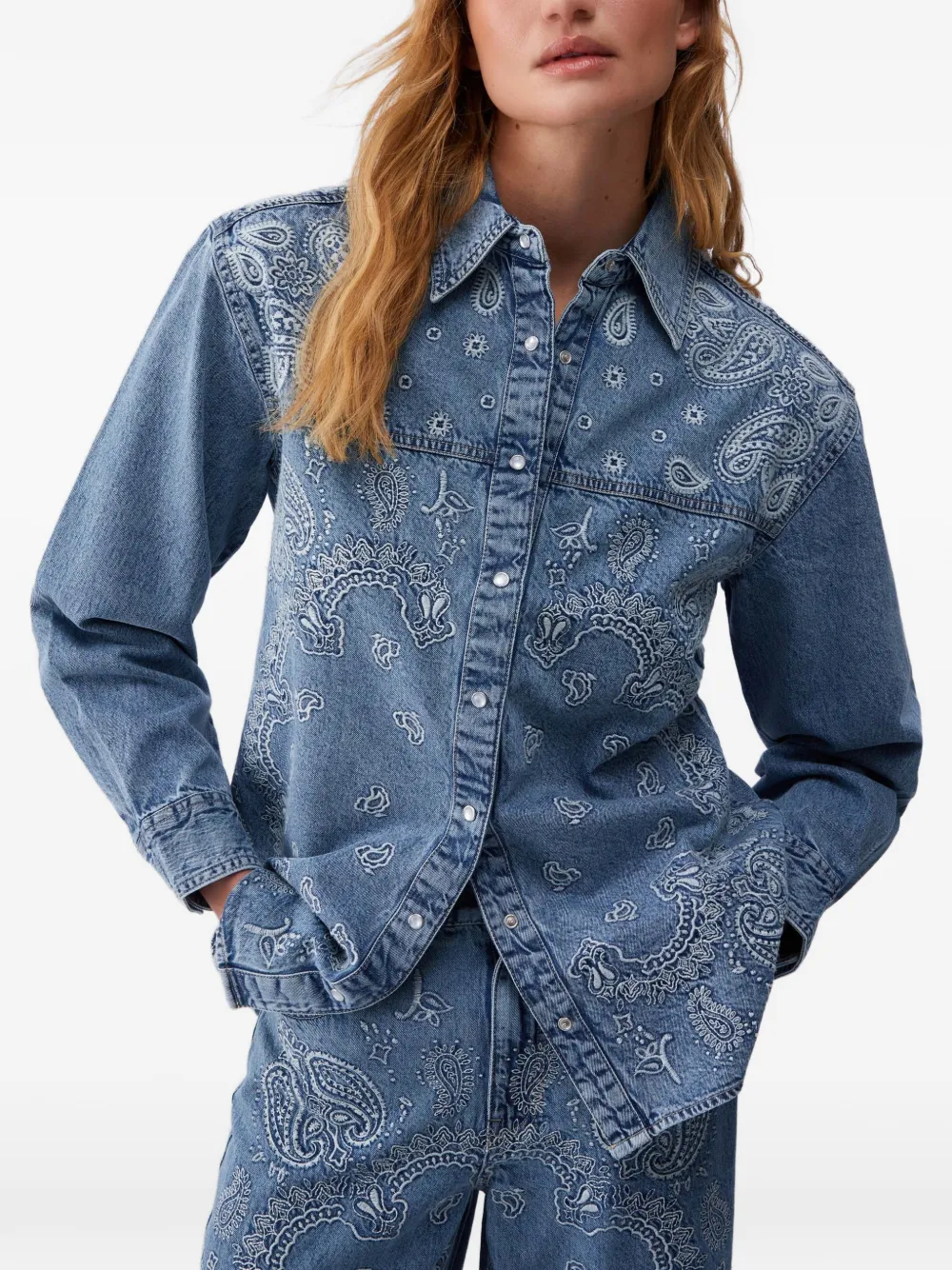 Embroidery Denim Shirt