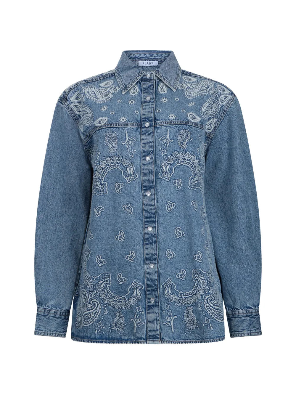 LIU JO Jeanshemd mit Stickerei - Blau