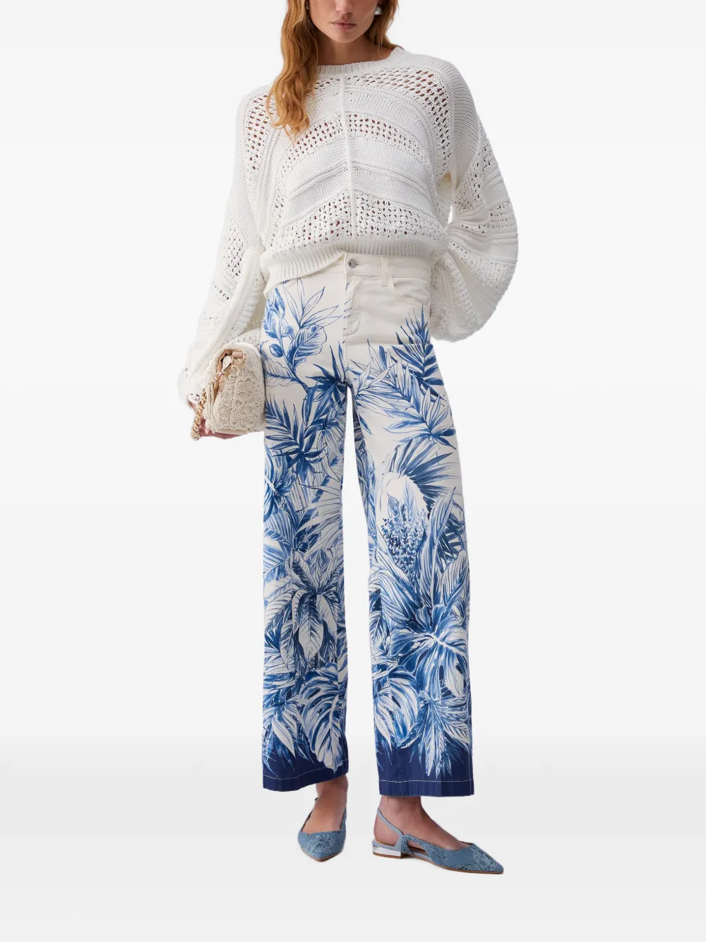  Liu Jo Printed Flared Jeans - Neutrals 