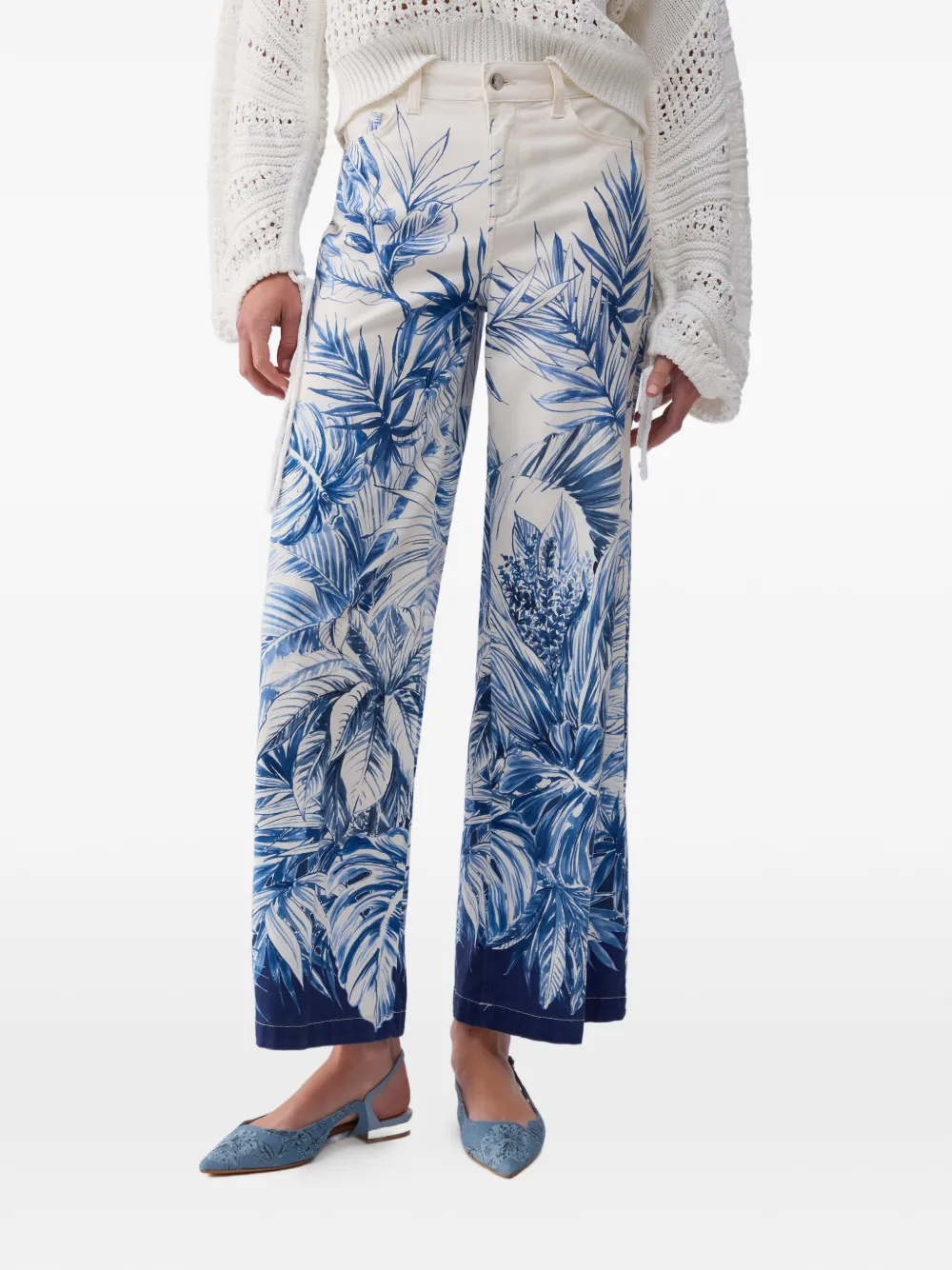  Liu Jo Printed Flared Jeans - Neutrals 