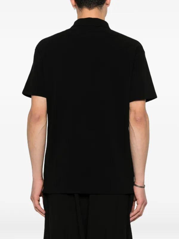 Yohji Yamamoto ポインテッドカラーポロシャツ | ブラック | FARFETCH JP