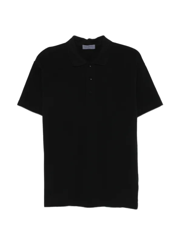 Y's YOHJI YAMAMOTO ポロシャツ ブラック Yohji Yamamoto ポインテッドカラーポロシャツ | ブラック | FARFETCH JP