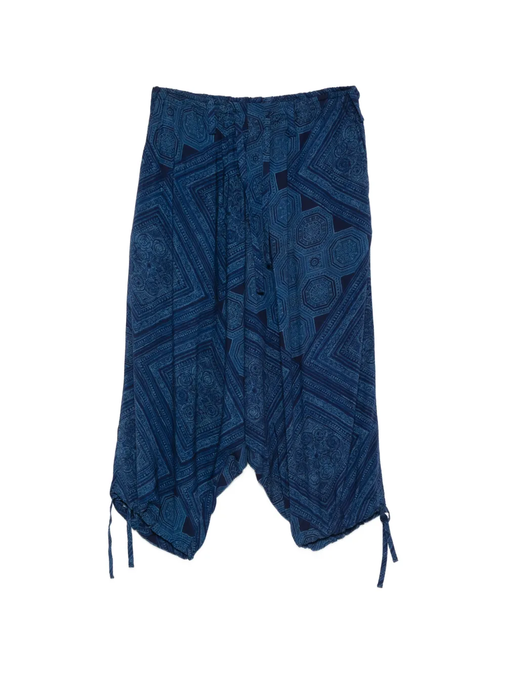 Yohji Yamamoto Pantaloni con lacci - Blu