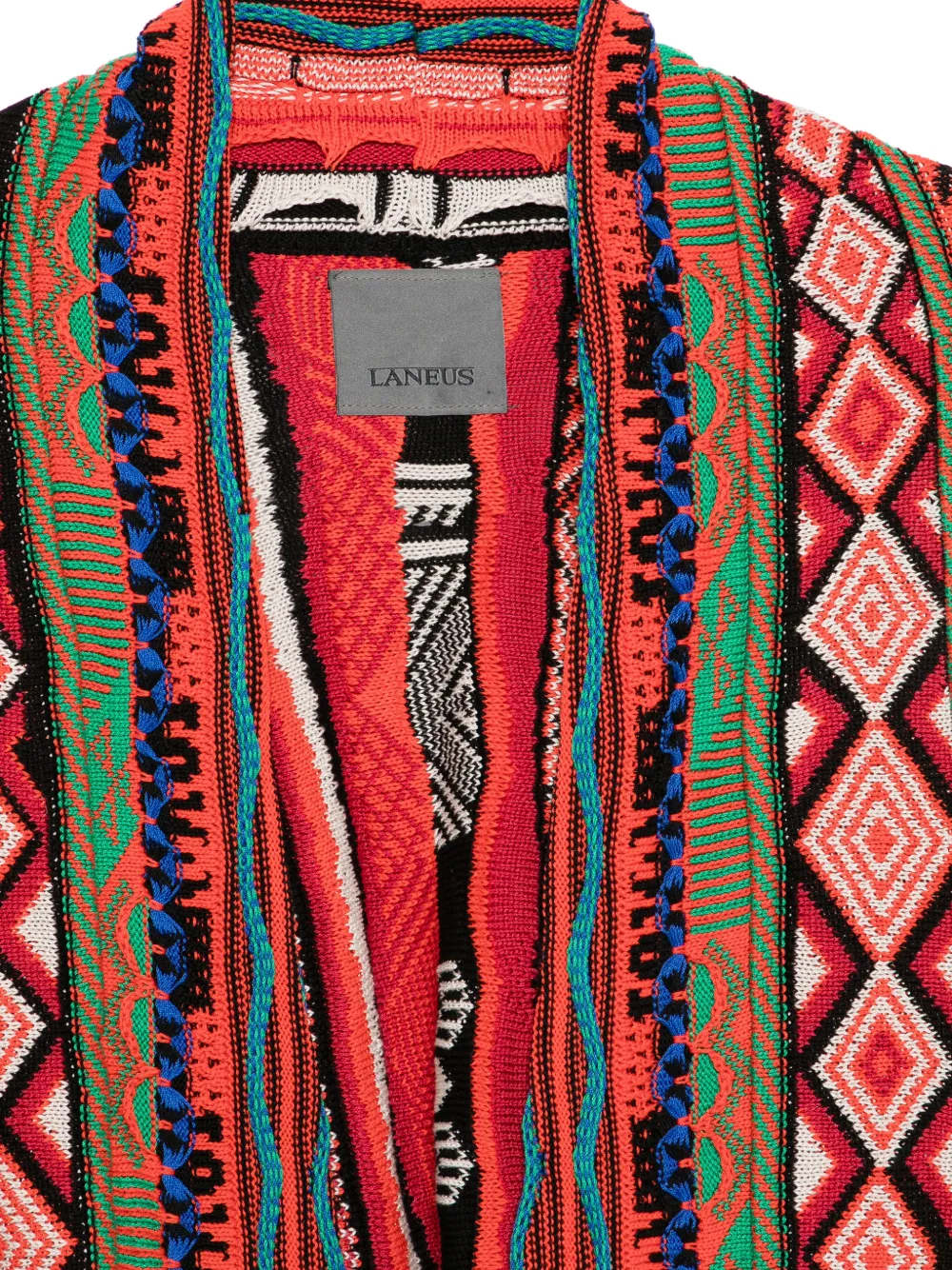  Laneus Belted Cardigan - Red 