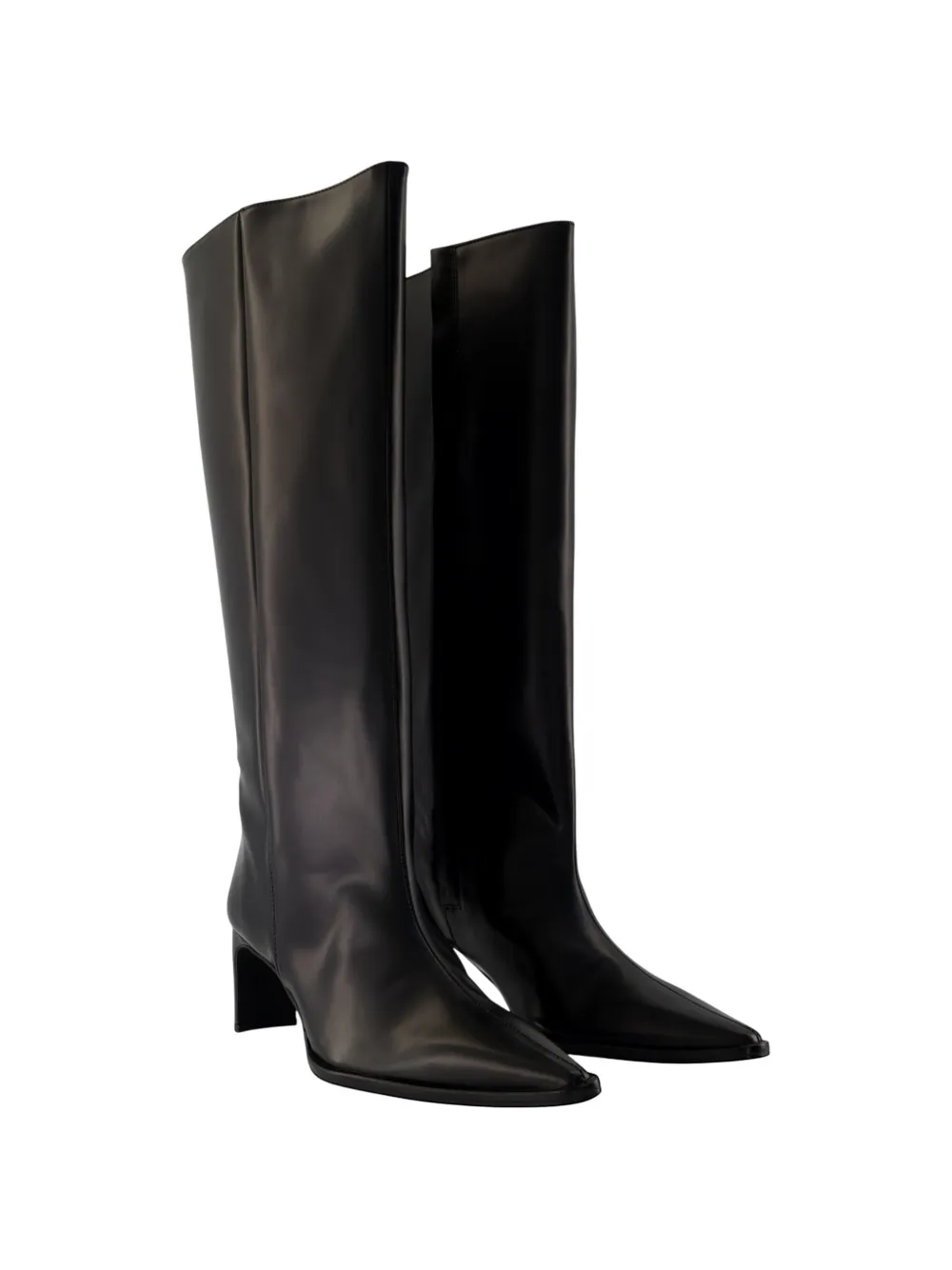 1017 ALYX 9SM Saray leren laarzen met puntige neus Zwart