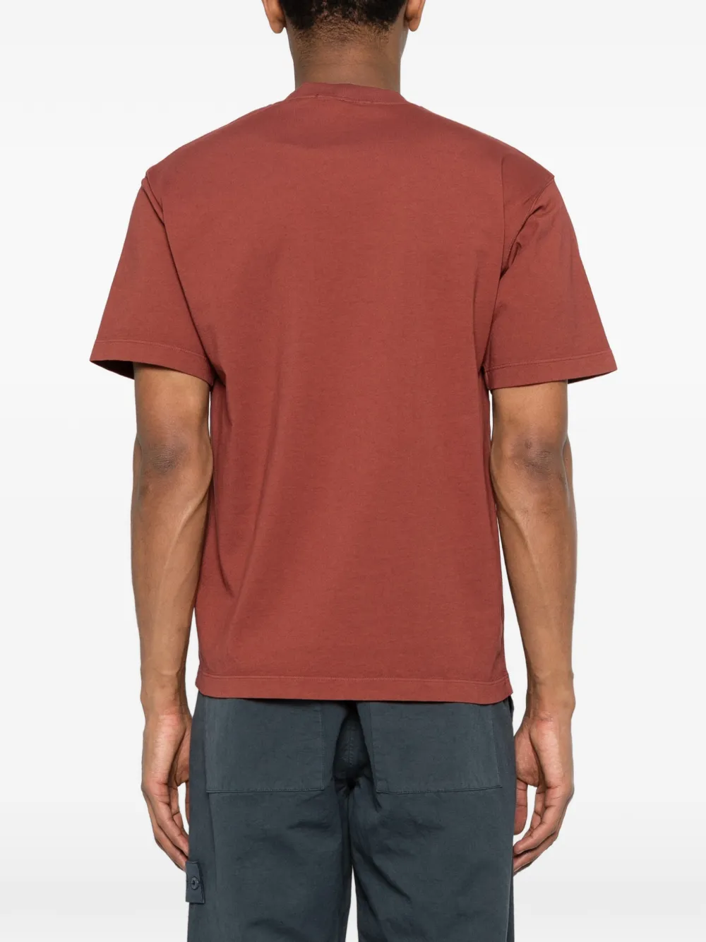 Stone Island T-shirt met Compass-logopatch Oranje