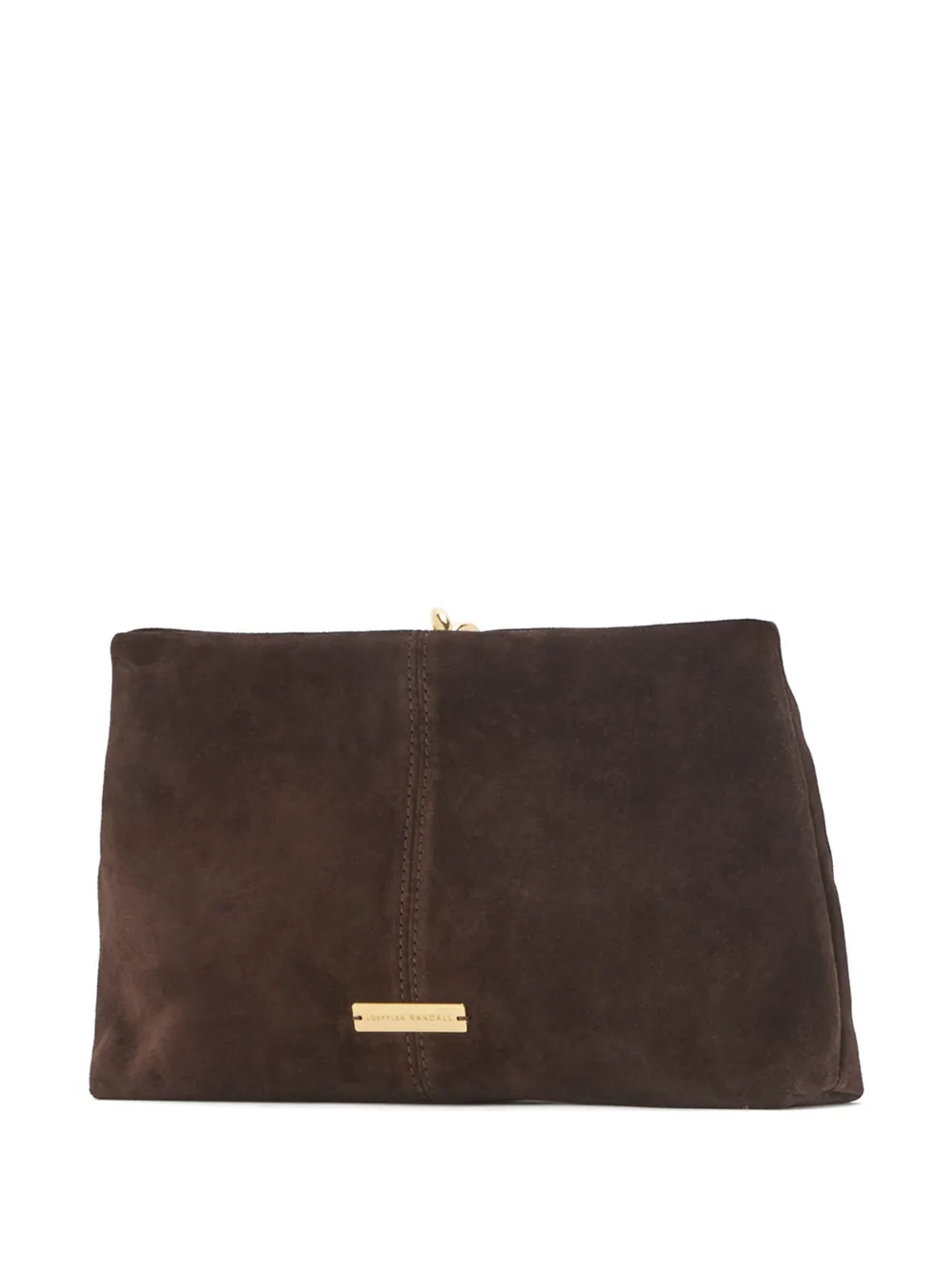 Loeffler Randall Clutch Corrine con arricciatura - Marrone
