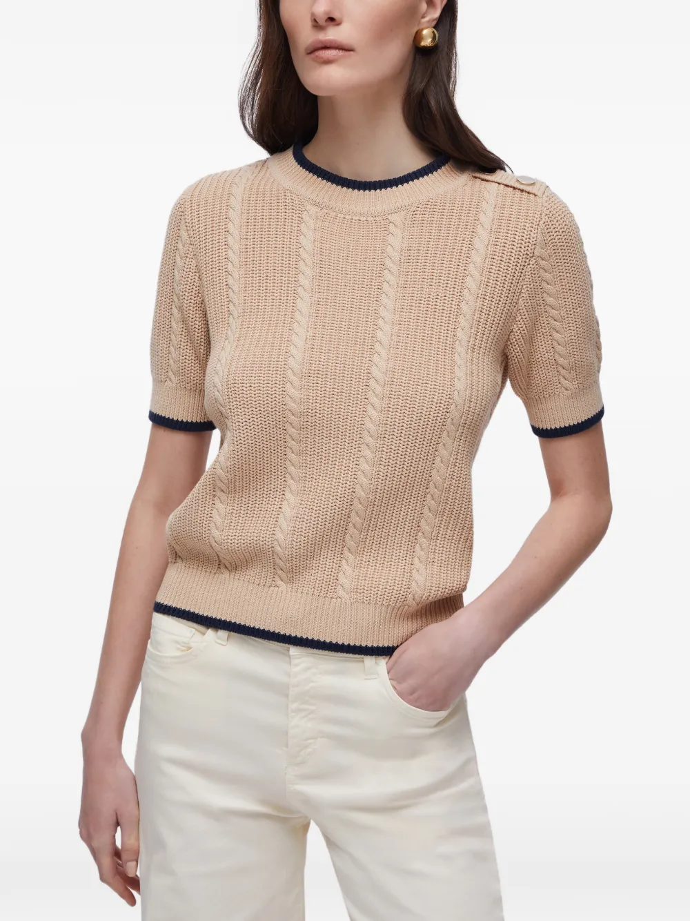 Liu Jo Short-sleeve Sweater - Neutrals 