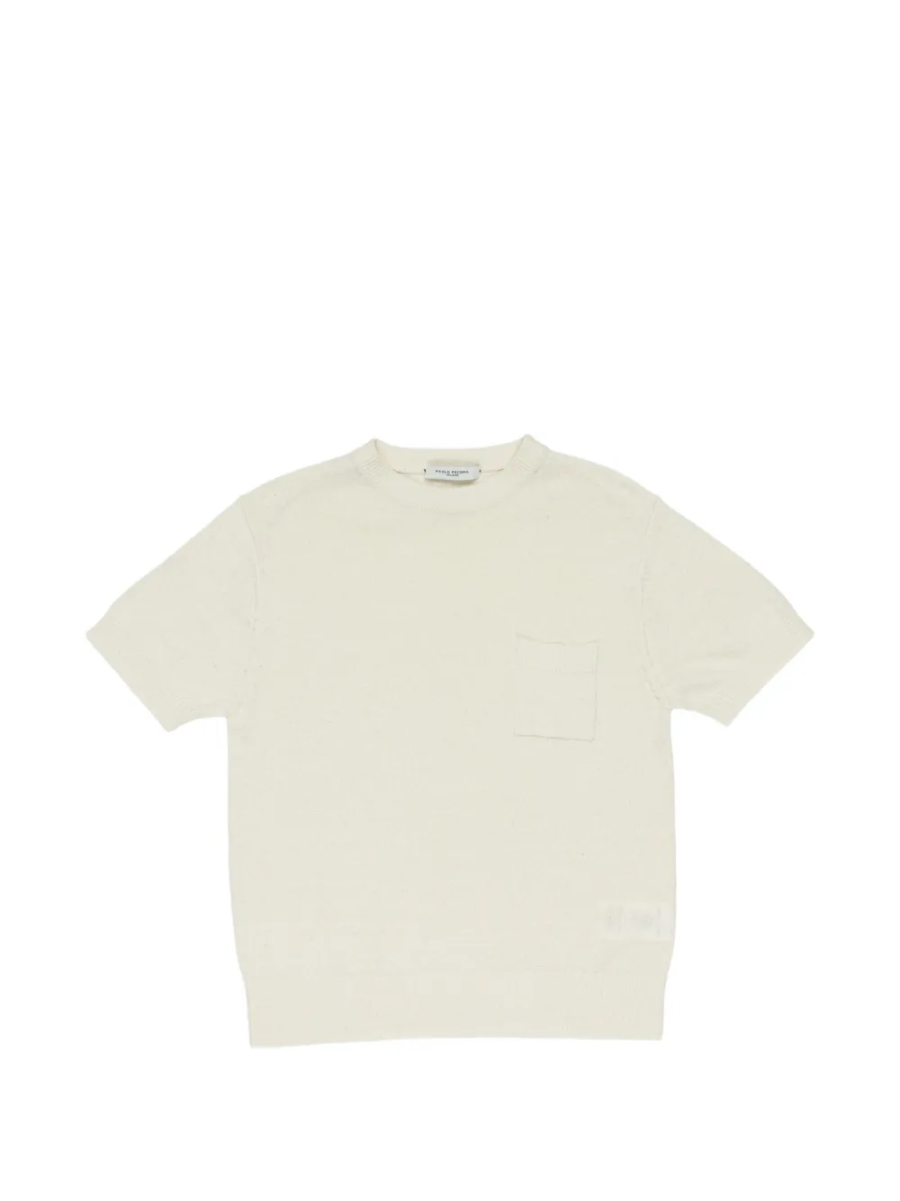 Paolo Pecora Kids chest-pocket short-sleeve T-shirt - Toni neutri